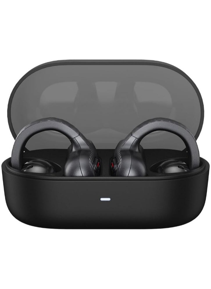 Up Headphones OWS Open Ear Wireless Earbuds with Bluetooth 5.3, Easy Touch Control, IPX 4 Water Resistant, AI Background Noise Reduction,Earphones Orginal Black