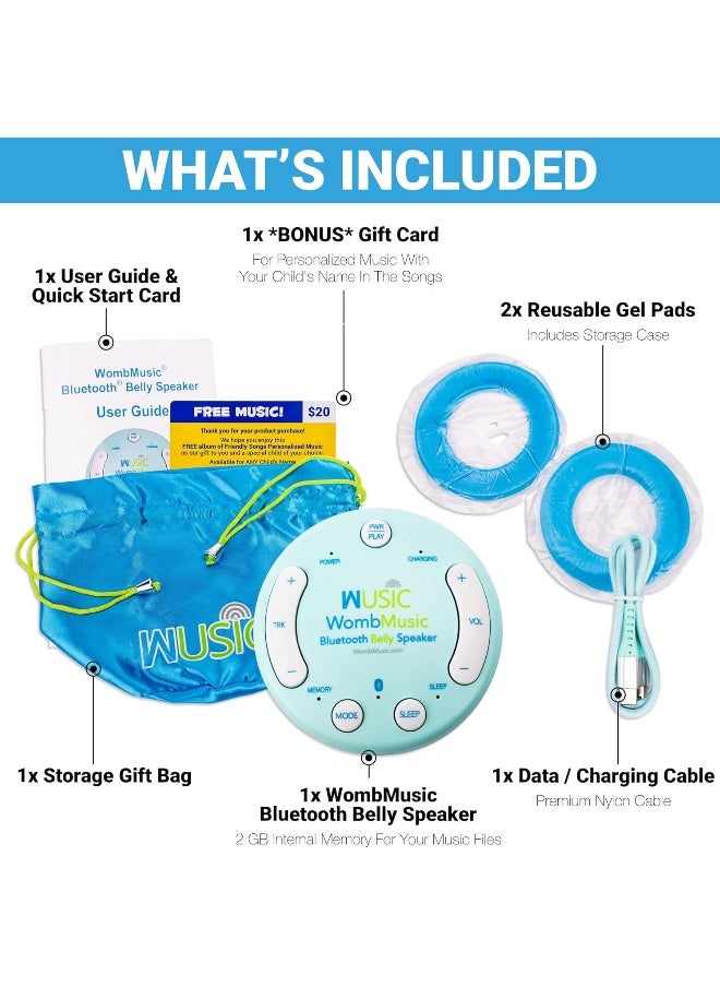 Bluetooth Belly Headphones for Pregnant Women - Play Sounds & Voices to Baby with Womb Pregnancy Belly Speaker