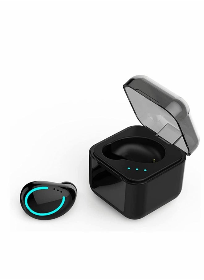 Single Bluetooth Earbud Mini Invisible Bluetooth Wireless Hidden Headphone for Work Music Relax Painless for Android Blue Tooth in-Ear Noise Cancelling HD Sound Quality Fast Pairing IPX7 Waterproof