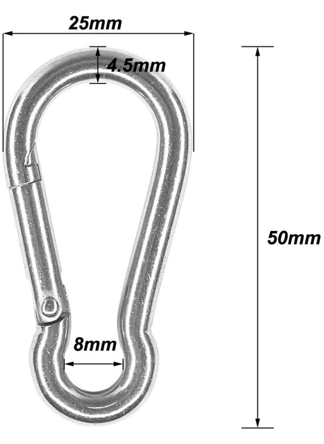 Stainless Steel Ceiling Hook Pad Eye Plate, Wall Mount Hook, 1.8 inch Marine Hardware Staple Hook Loop Screws Set, 600LB Loading Capacity (Pack of 8)