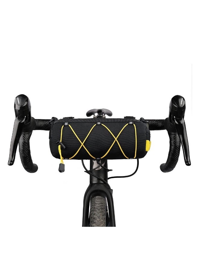 Bike Handlebar Bag, Bicycle Front Bag Fram Storage Roll Bag Mountain Road Bikes Commuter Shoulder Bag Professional Cycling Accessories