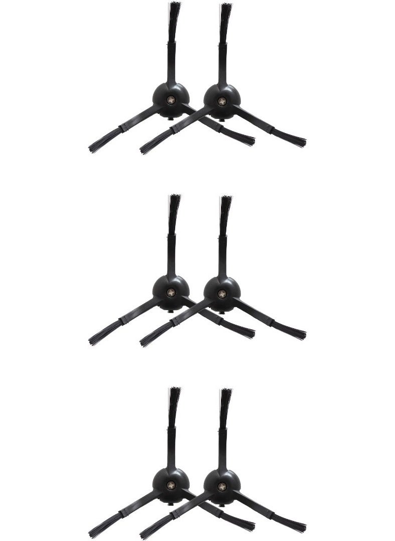 robotspare Xiaomi Mop 2 Pro (Black) MJST1SHW Compatible Replacement Side Brush - 6 Pieces