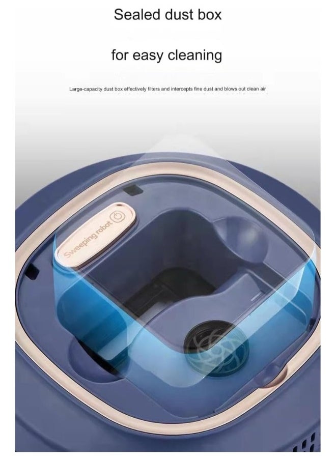 Ultra-Slim Robot Vacuum Cleaner with 1800Pa Strong Suction, Quiet Operation, Ideal for Hard Floors and Medium-Pile Carpets, Multiple Cleaning Modes, Perfect for Pet Hair Removal.