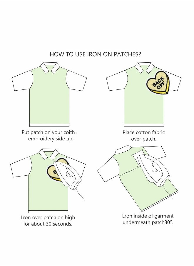 24Pcs Embroidered Patches for DIY Crafts - Sew On/Iron On Applique Decorations for Clothing, Dresses, Pants, Hats, Jeans, and Backpacks. Perfect for Personalizing Your Style!