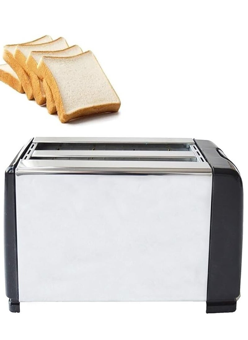 2 Slice Toaster with Adjustable Browning Control knob, Stop Function & Removable Crumb Tray Breakfast Maker Stainless Steel Bread Toaster (BRD01)