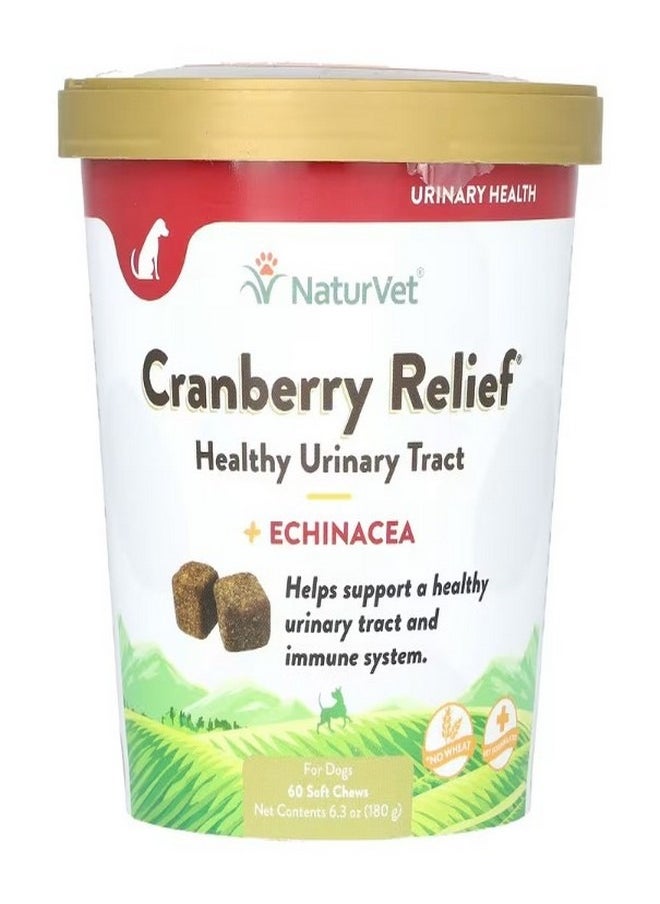 Cranberry Relief Healthy Urinary Tract  Echinacea For Dogs 60 Soft Chews 6.3 oz 180 g