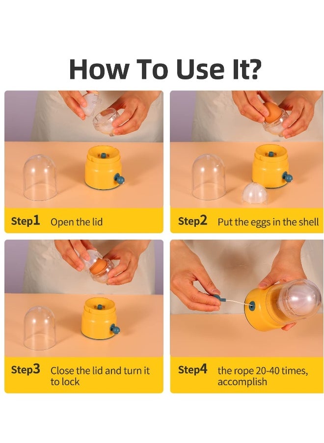 Golden Egg Maker, Egg Spinner for Boiled Golden Eggs, Manual Egg Shakers, Egg White and Yolk Spin Mixer Egg Scrambler for Making Hard Boiled Golden Eggs