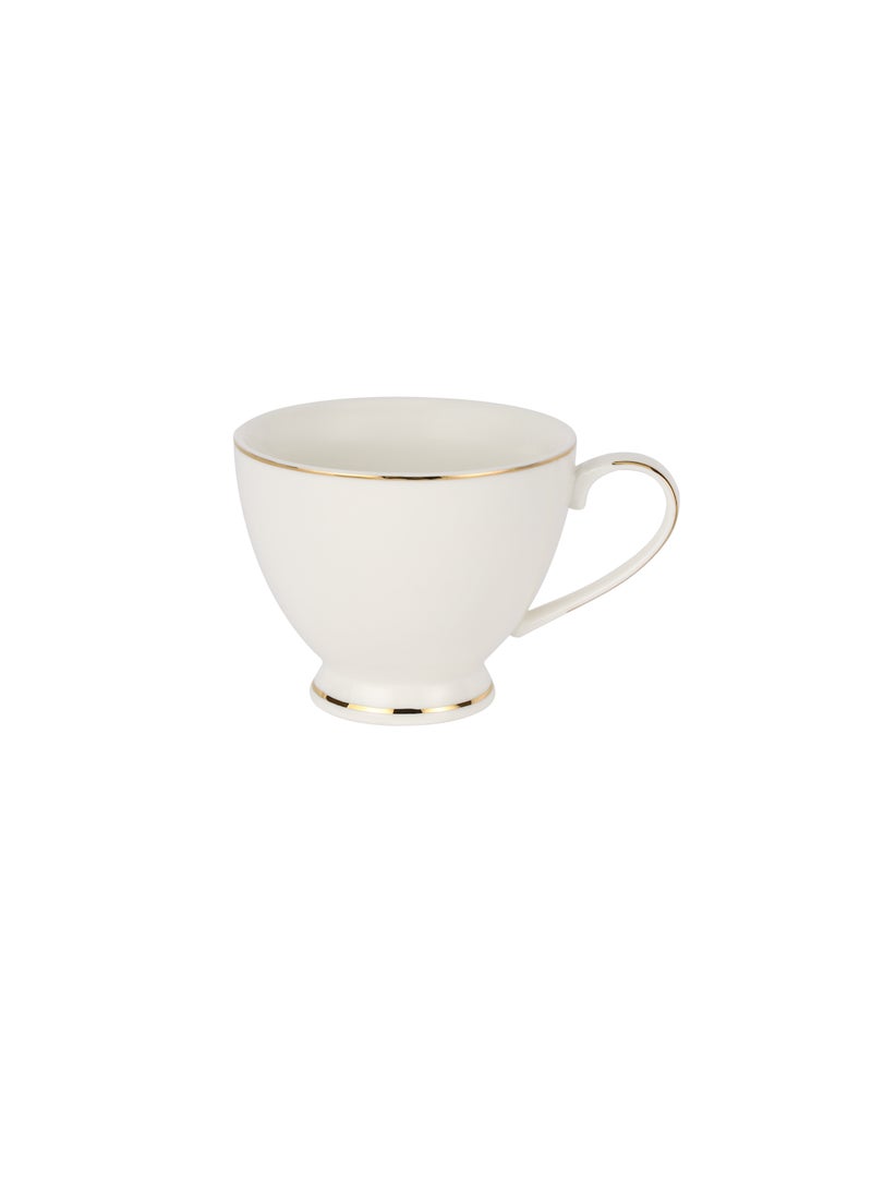 Royalford 12 Piece Bone China Cup and Saucer Set- RF12111/ 6 220 ML Tea Cups and 6 6