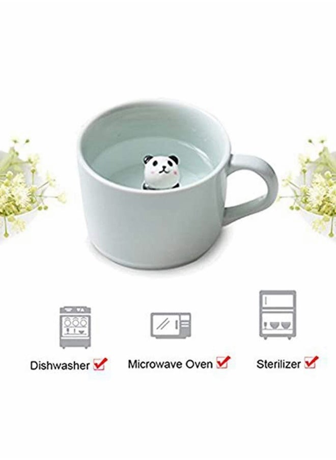 Panda Ceramic Cup, Coffee Milk Tea Ceramic Mugs,3D Animal Cups | Hidden Animal Inside |Best Gift for Morning Drink Weddings Birthdays Father's Day