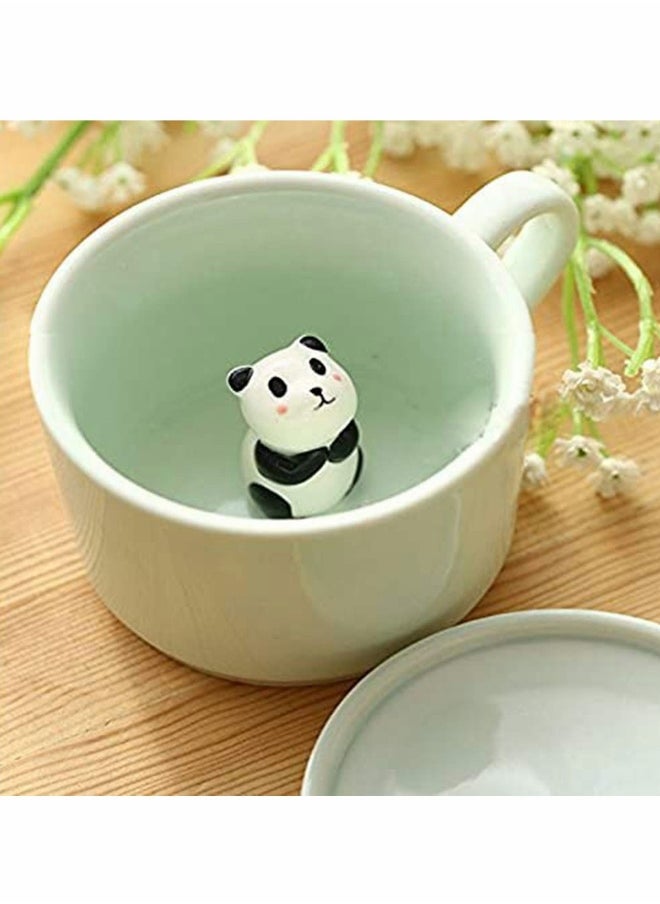 Panda Ceramic Cup, Coffee Milk Tea Ceramic Mugs,3D Animal Cups | Hidden Animal Inside |Best Gift for Morning Drink Weddings Birthdays Father's Day