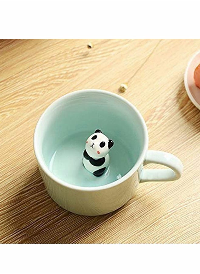 Panda Ceramic Cup, Coffee Milk Tea Ceramic Mugs,3D Animal Cups | Hidden Animal Inside |Best Gift for Morning Drink Weddings Birthdays Father's Day