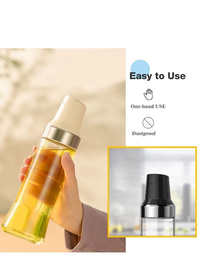 Olive Oil Dispenser Bottle for Kitchen, Auto Flip Glass Oil Bottles for Kitchen,17.6Oz Leakproof Glass Cooking Oil Containers with Automatic Cap, Coffee Syrup Dispenser Sauce Bottles 3 Pack