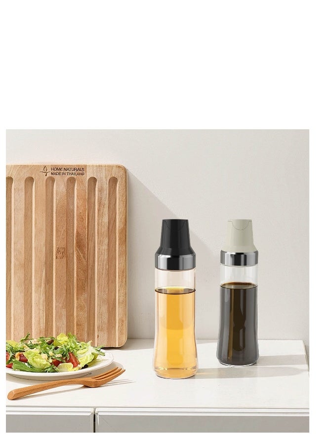 Olive Oil Dispenser Bottle for Kitchen, Auto Flip Glass Oil Bottles for Kitchen,17.6Oz Leakproof Glass Cooking Oil Containers with Automatic Cap, Coffee Syrup Dispenser Sauce Bottles 3 Pack