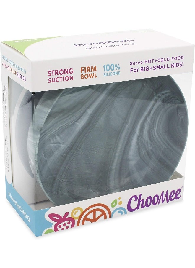 ChooMee Baby Suction Bowl | Strong Suction Grip With Firm Bowl | 100% Silicone, Bpa Free | 1 CT Large (Pack Of 1) Gray