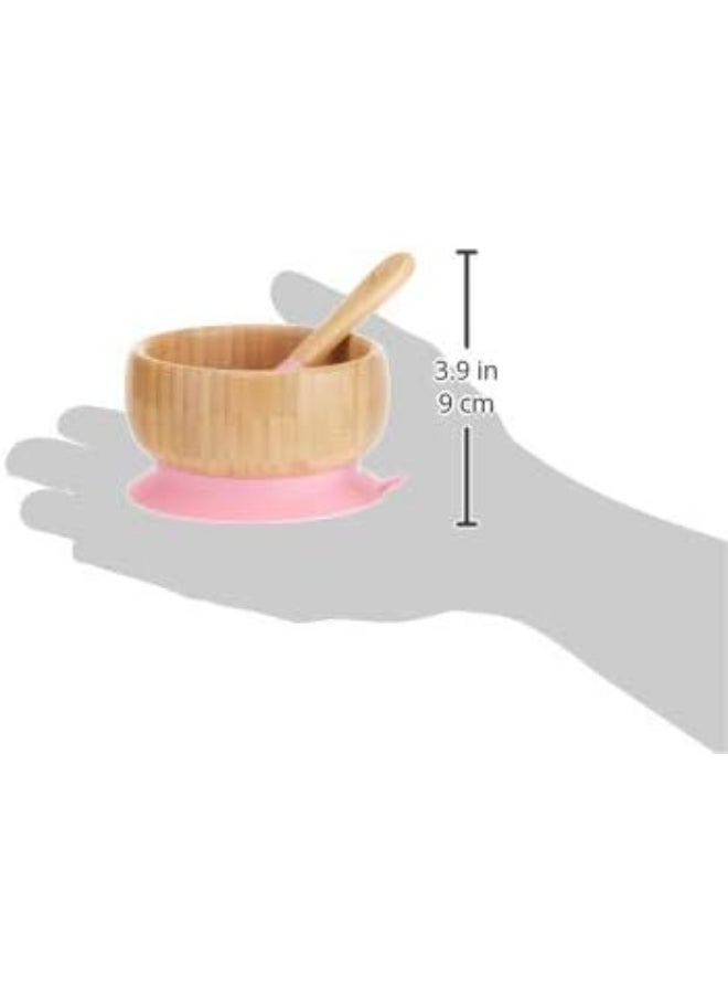 Avanchy Bamboo Suction Classic Bowl + Spoon For Baby, Kids, Toddler