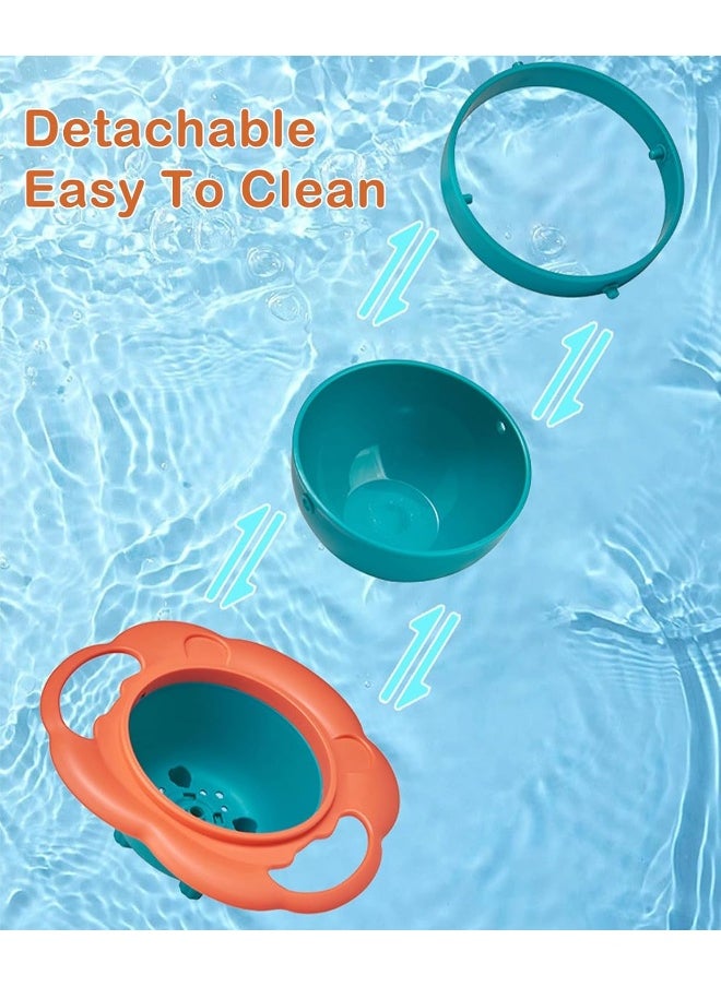 New Upgraded Gyro Bowl Magic Bowl 360° Rotation Spill Proof Snack Cups with Lid