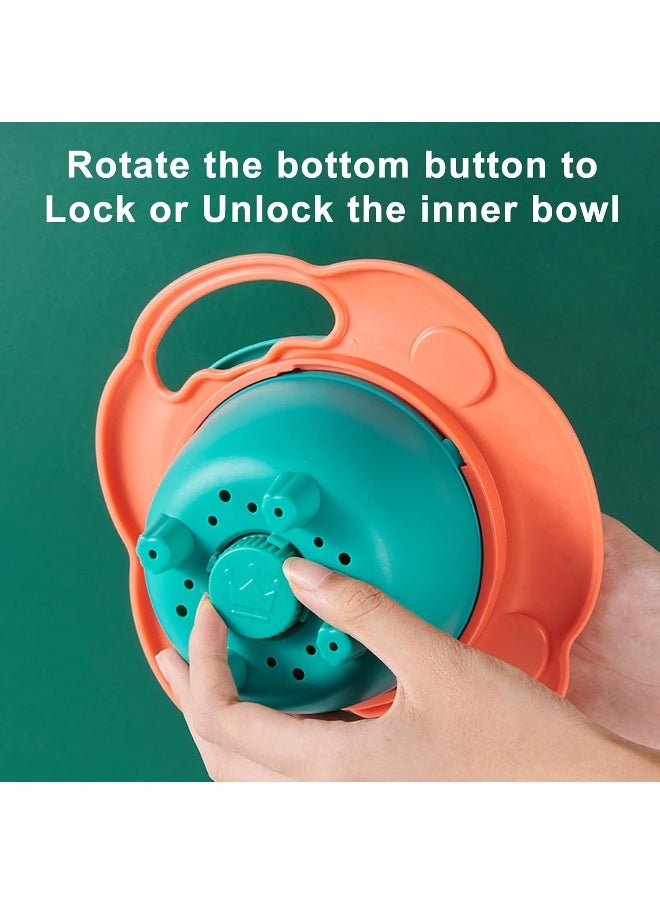 New Upgraded Gyro Bowl Magic Bowl 360° Rotation Spill Proof Snack Cups with Lid