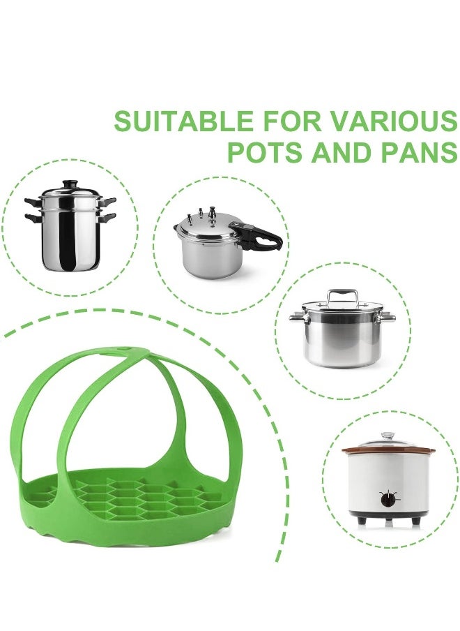 21x21x2.5 cmcm Silicone Steamer Sling Portable Non-Stick Steamer Sling Anti-scalding Baking pan Lifting Steamer Rack Egg Steamer Rack and Baking Pan Sling 6 Qt /8 Qt Green 21x21x2.5 cm Green