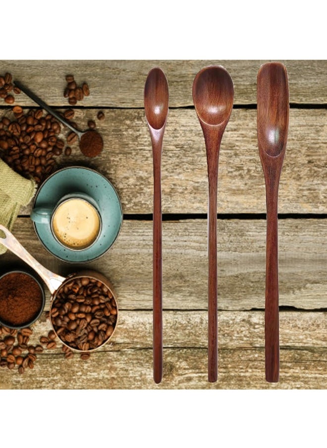 Wooden Spoons Coffee Spoons Teaspoons Handmade Wood Tasting Spoon Iced Tea Spoons Mini Stirring Spoon Espresso Mixing Spoon Teaspoon Dessert Honey Spoons Table Spoon