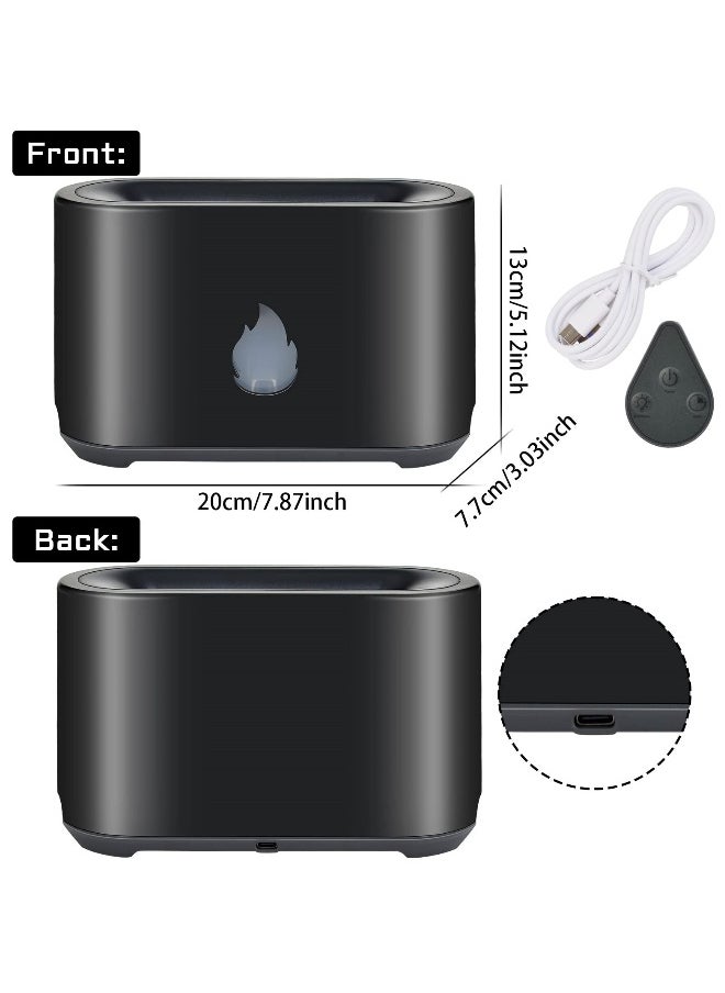 4-Color Flame Diffuser and 200mL Essential Oil Humidifier with Auto Shut-Off, Perfect for Home, Office and Bedroom