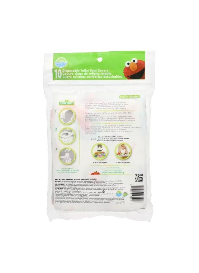 Sesame Street Potty Topper Disposable Toilet Seat Covers 10 Count
