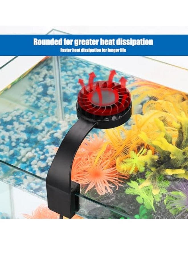 LED Fish Tank Light, Full Spectrum Aquarium Light with Waterproof Fixing Clip, 5W USB Fish Lamp Aquarium Lighting, for Small Fish Tank, Freshwater and Planted Tank(Adapter Not Included,Energy Class E)