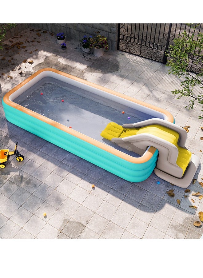 Pool Slide Inflatable Swimming Water Slide Summer Swimming Pool Supplies Universal Trampoline Ladder Backyard Slide