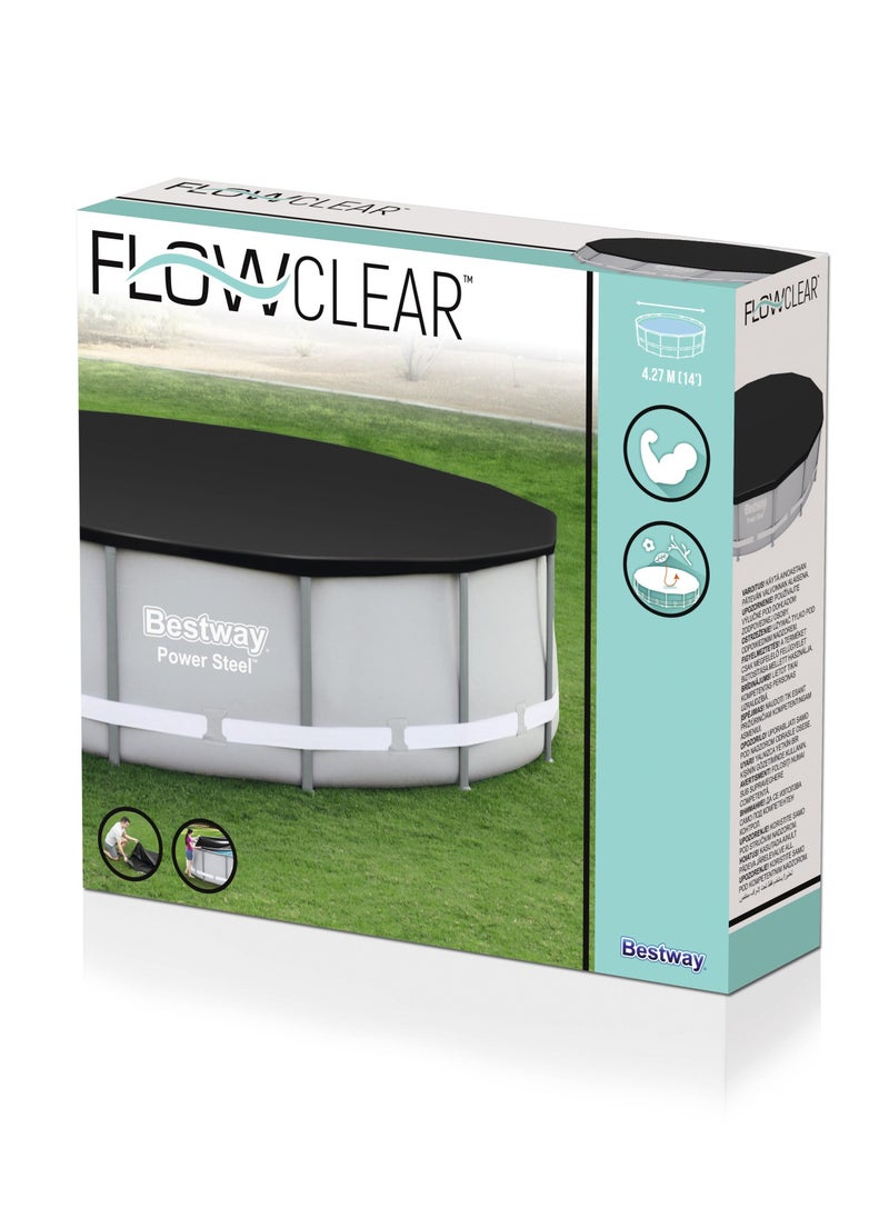Bestway Flow Clear PVC Pool Cover 427cm | Power Steel Swimming Pool Cover