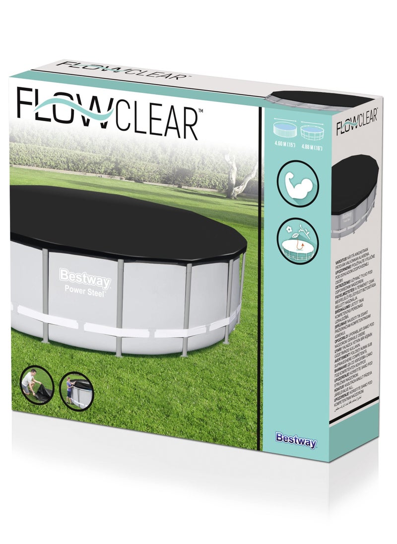 Bestway Flow Clear PVC Pool Cover 488cm | Power Steel Swimming Pool Cover