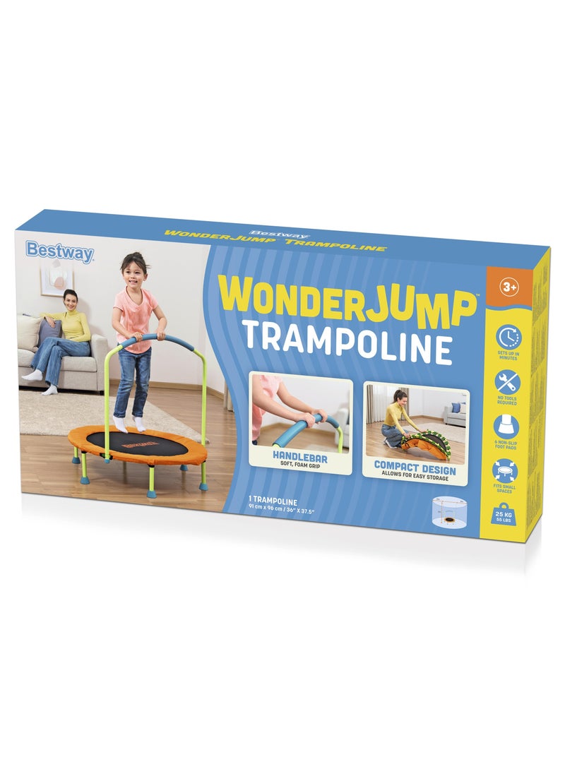 Bestway Wonder Jump Trampoline 91x96cm for Ages 3+ | Indoor & Outdoor Trampoline | Improves Balance, Coordination and Strength | Non-Slip Foot Pads | Bouncing Play for Kids