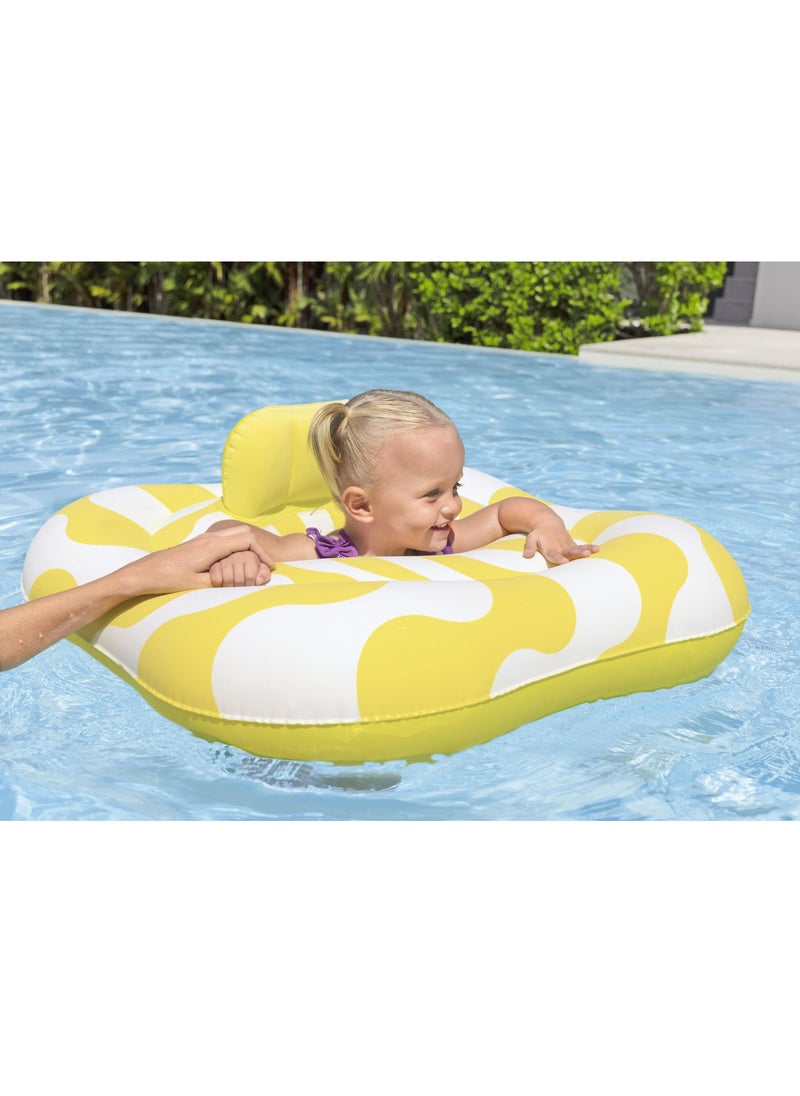 Bestway Swimsafe Baby Wavy Square 79x79cm | Inflatable Baby Float | Baby Pool Float | Summer Water Toy | Pool & Beach Toy