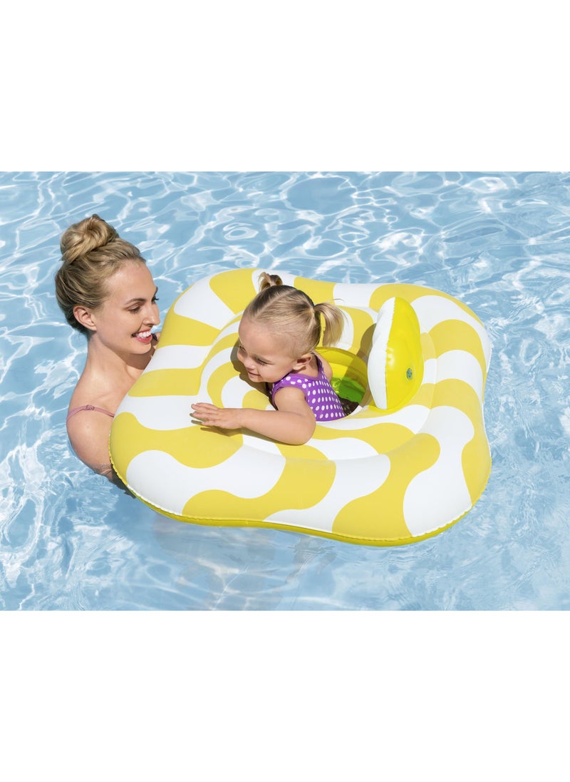 Bestway Swimsafe Baby Wavy Square 79x79cm | Inflatable Baby Float | Baby Pool Float | Summer Water Toy | Pool & Beach Toy