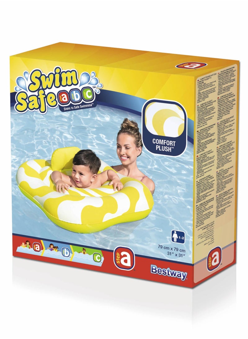 Bestway Swimsafe Baby Wavy Square 79x79cm | Inflatable Baby Float | Baby Pool Float | Summer Water Toy | Pool & Beach Toy