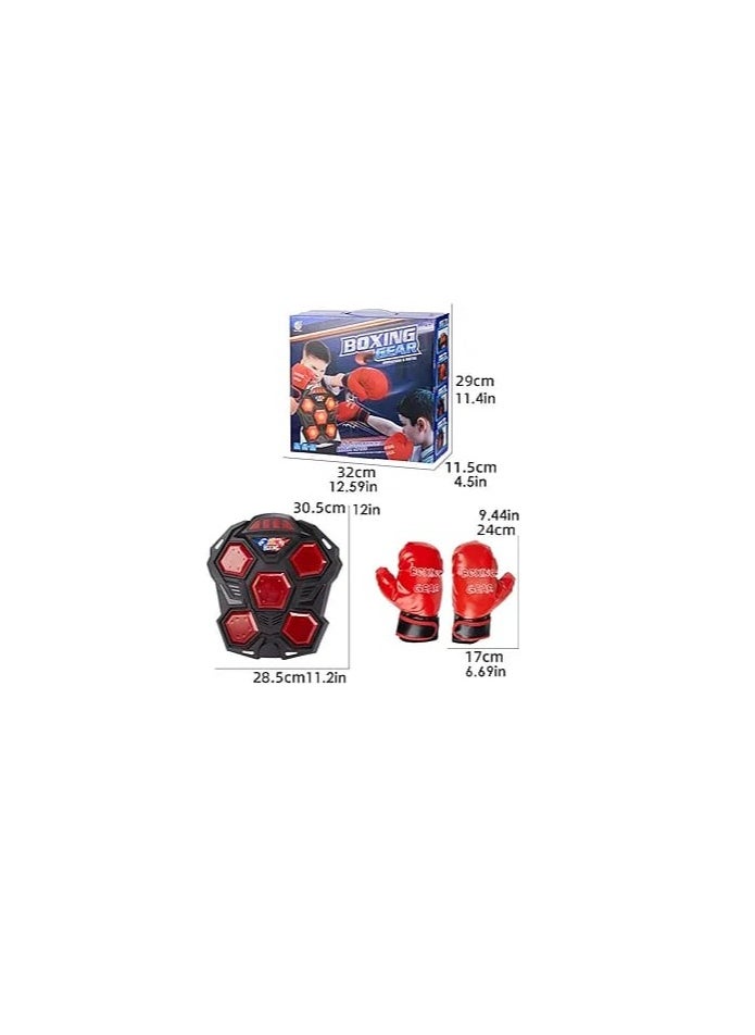 Electronic Interactive Boxing Toy – Portable Boxing Training Game Machine for Kids & Adults – Indoor/Outdoor Fitness Toy for Parent-Child Play – Reflex & Reaction Trainer with Light & Sound