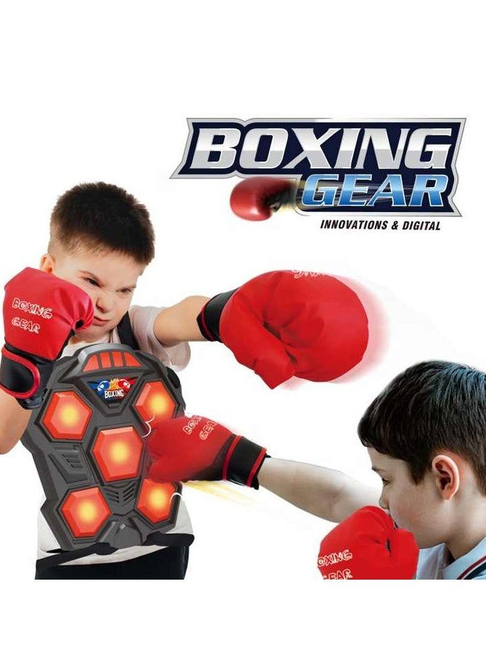 Electronic Interactive Boxing Toy – Portable Boxing Training Game Machine for Kids & Adults – Indoor/Outdoor Fitness Toy for Parent-Child Play – Reflex & Reaction Trainer with Light & Sound