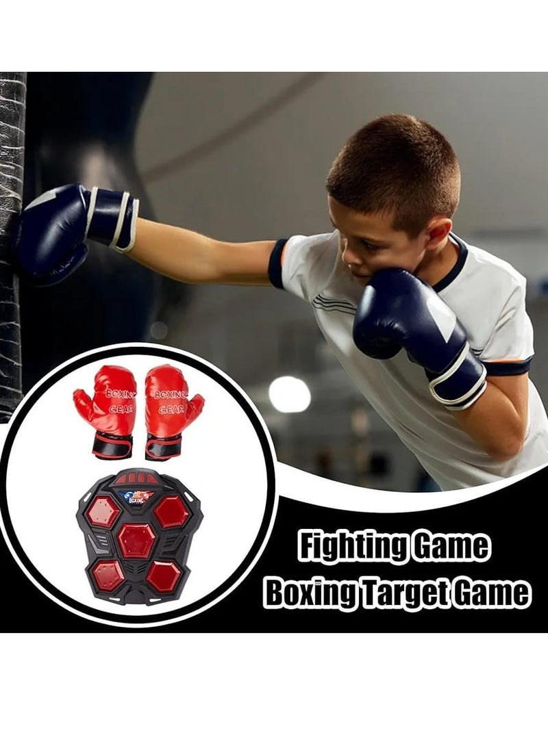Electronic Interactive Boxing Toy – Portable Boxing Training Game Machine for Kids & Adults – Indoor/Outdoor Fitness Toy for Parent-Child Play – Reflex & Reaction Trainer with Light & Sound