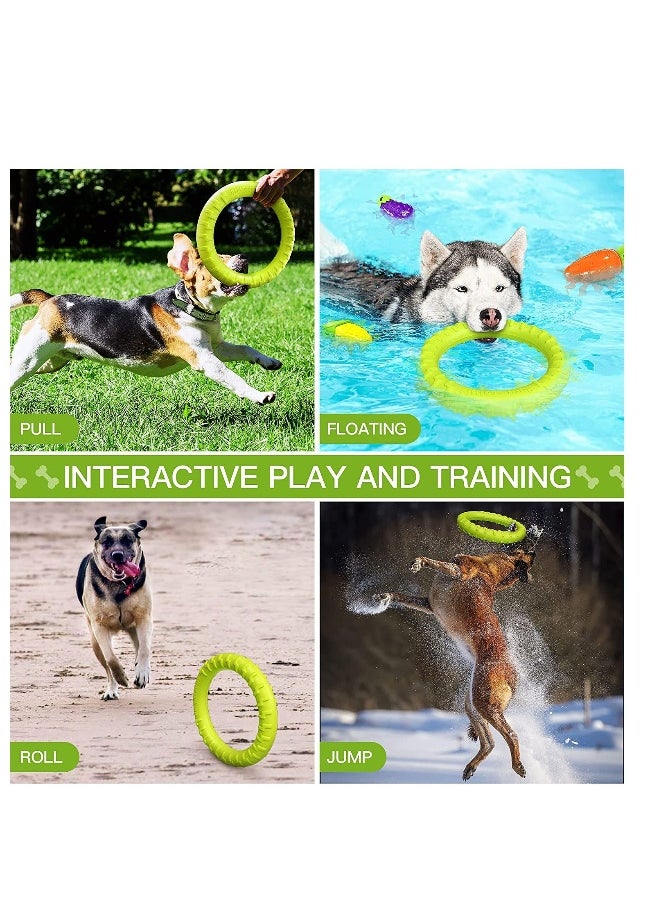 SYOSI Dog Toys for Aggressive Chewers Large Medium Small Breed Dog Chew Toys for Aggressive Chewers Indestructible Tough Durable Dog Toys Pack with 3 Squeaky Toys and 1 Ring Toy Best Dog Gifts