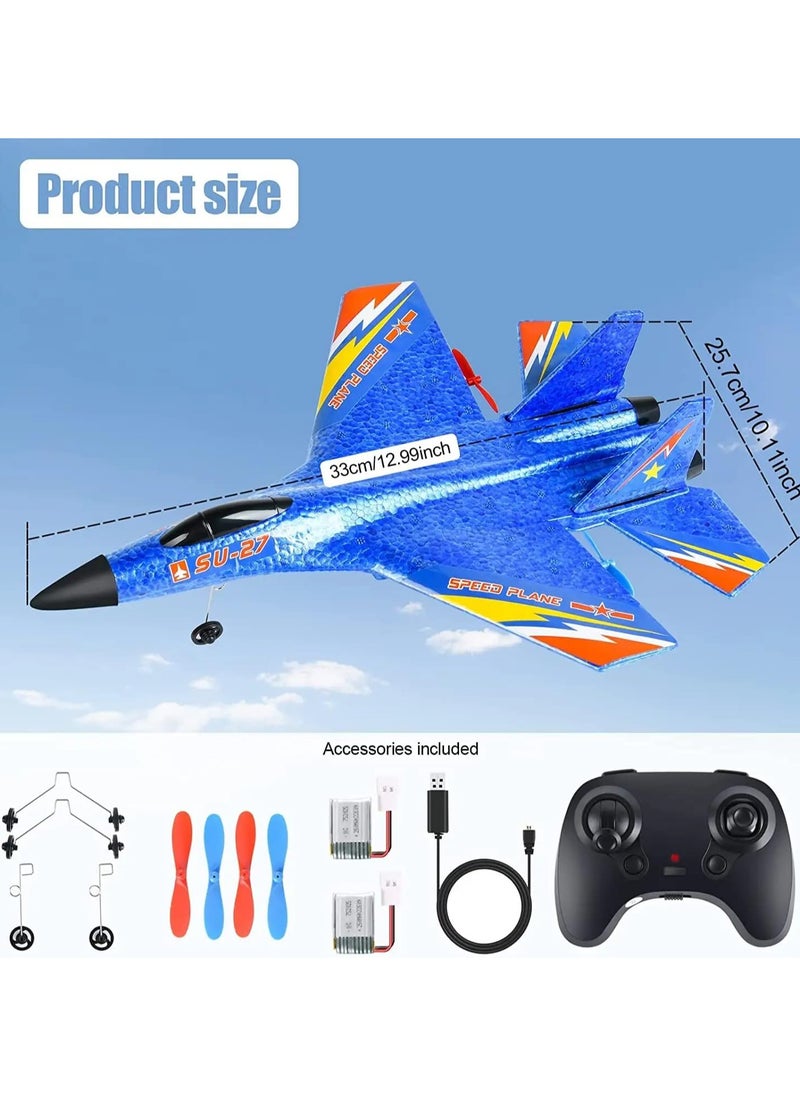 RC Jet Fighter Airplane  Remote Control Aircraft with Gyro, Dual Motor, EPP Foam, Easy to Fly, Beginner Friendly, Outdoor Flight Toy Plane