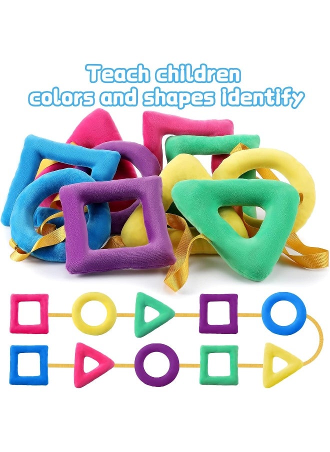 Shapes Walking Rope for Preschool Walking Rings for Toddlers 100th Day of School 10 Colorful Handles Leash for Toddler Class Line Rope 165'' Long Keep Children Calm and Line Classroom Supplies (2)