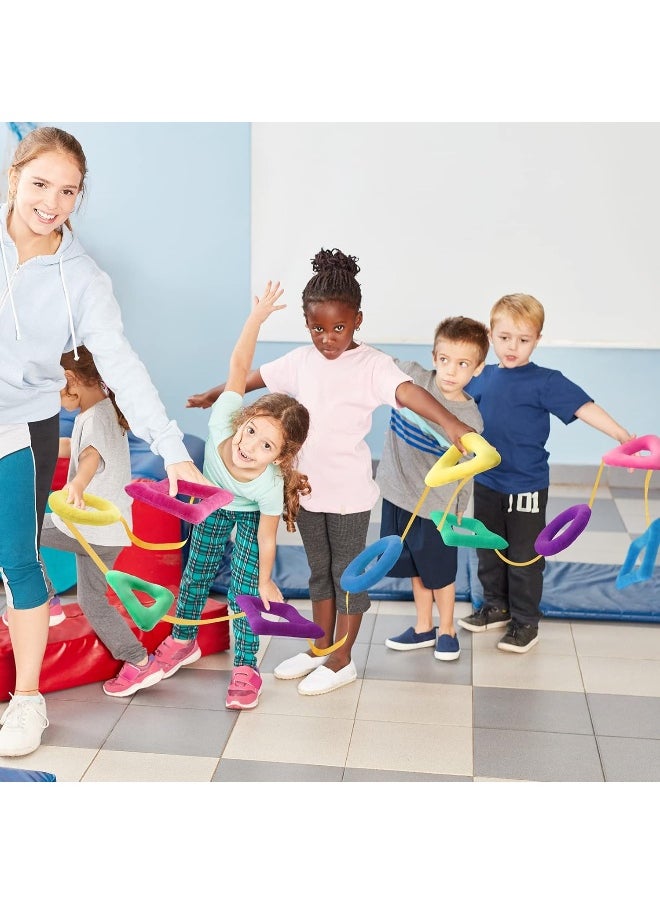 Shapes Walking Rope for Preschool Walking Rings for Toddlers 100th Day of School 10 Colorful Handles Leash for Toddler Class Line Rope 165'' Long Keep Children Calm and Line Classroom Supplies (2)