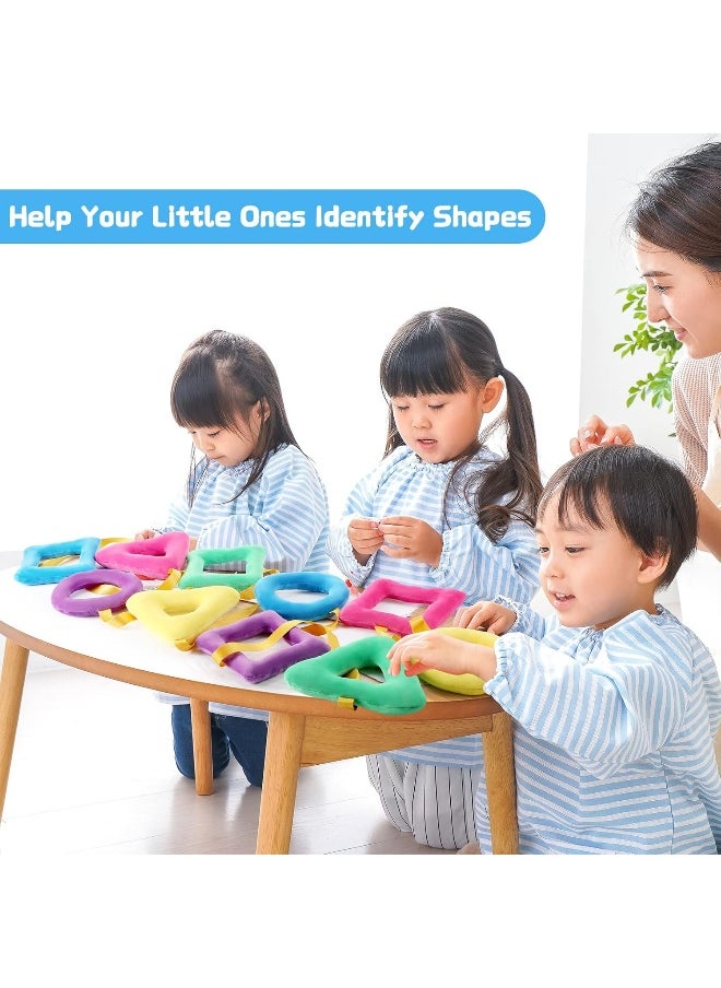 Shapes Walking Rope for Preschool Walking Rings for Toddlers 100th Day of School 10 Colorful Handles Leash for Toddler Class Line Rope 165'' Long Keep Children Calm and Line Classroom Supplies (2)