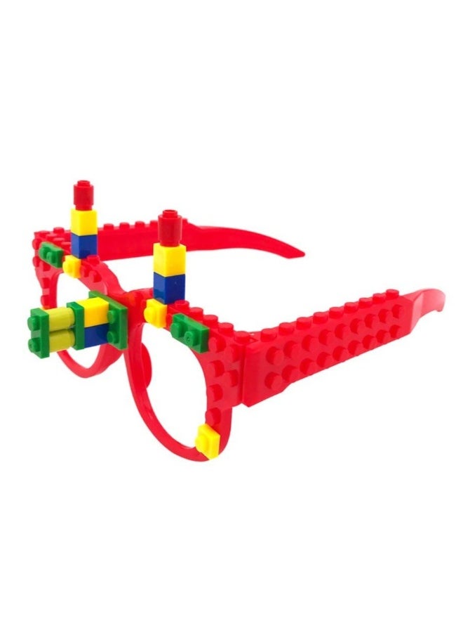 DIY Building Bricks Toys, Glasses Building Blocks Games for Kids Birthday Party Favor Block Theme Party Supplies