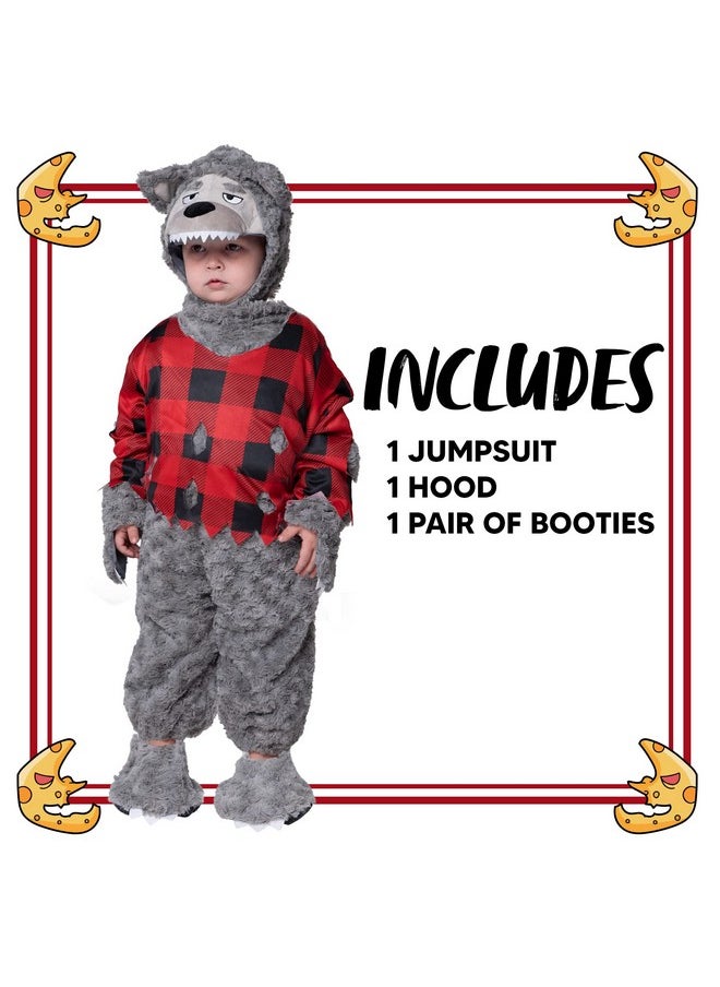 Halloween Baby Boy Werewolf Costume, Toddler Wolf Jumpsuit For Boys And Girls Infants Unisex Halloween Costume For Dress Up Party (3T)