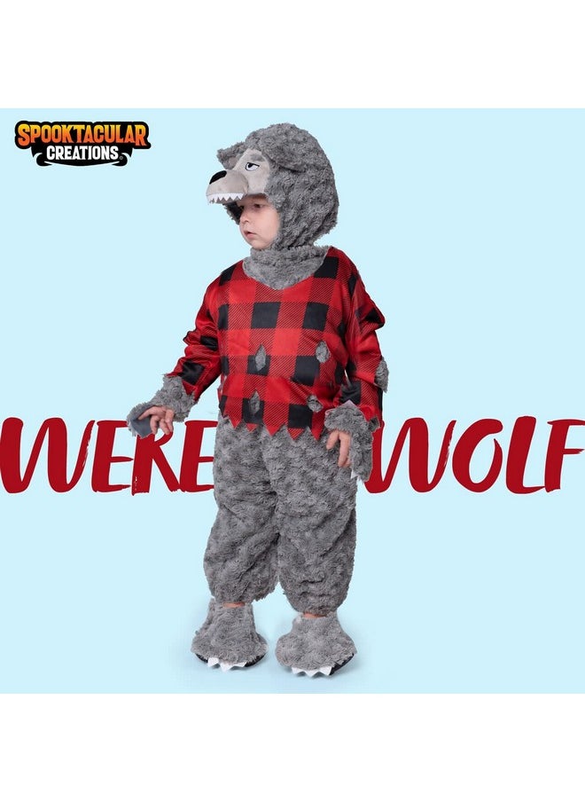 Halloween Baby Boy Werewolf Costume, Toddler Wolf Jumpsuit For Boys And Girls Infants Unisex Halloween Costume For Dress Up Party (3T)