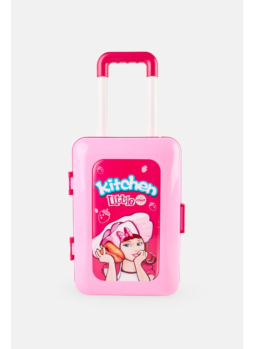 2 in 1 Kitchen Play Set with Suitcase Trolley