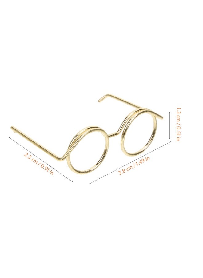 Doll Sunglasses Metal Wire Rim Clear Eyewear, Doll Dress Up Eyeglasses Round Glasses for Dolls Pets Costume, Dress Up Eyeglasses Mini Dolls Costume Accessories  30pcs