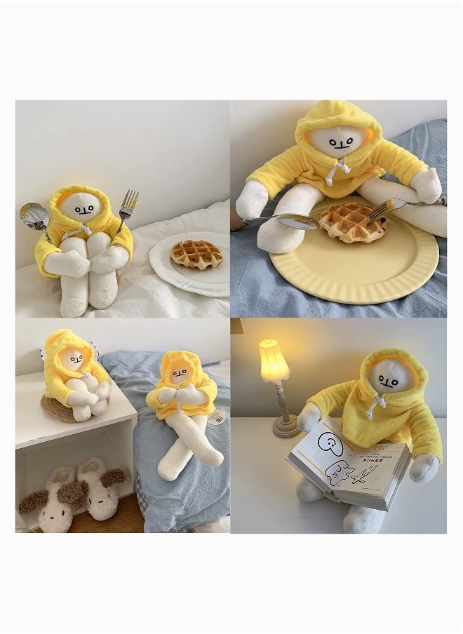 Banana Plush Man Toy, SYOSI Banana Weird Plushies with Magnets Changeable Pose Funny Cute Banana Doll Stuffed Decompression Perfect for Boys Girls Birthday 15Inch