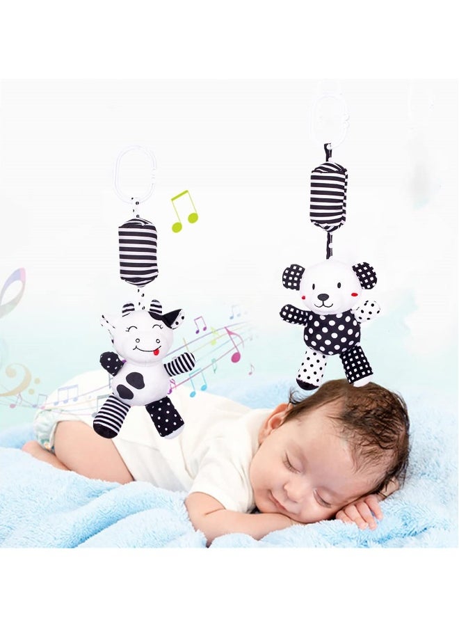 Baby Car Seat Toys, Stretch Baby Spiral Plush Toys, Hanging Rattle Toys for Crib Mobile, Newborn Sensory Toy,Best Gift Choice