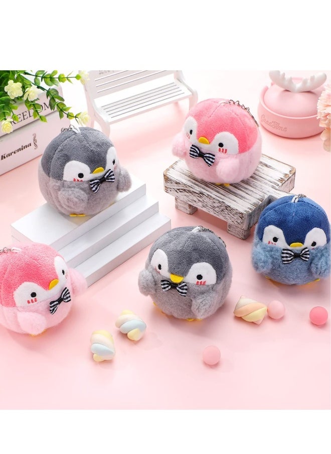 9 PCS Penguin Stuffed Plush Toys with Keychain, Hanging Penguin Toys Penguin Party Decorations, Suitable for Girl Boy Penguin Pendant Party Favor Gift (4.3 Inch）