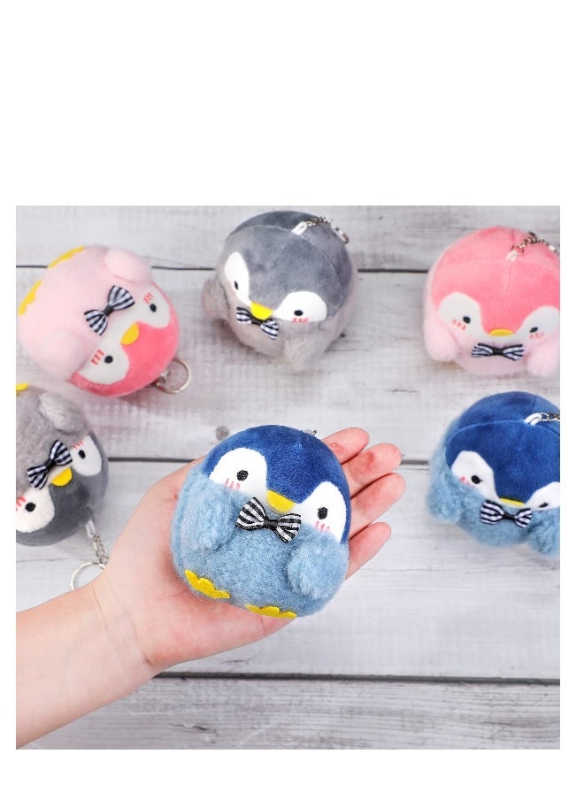9 PCS Penguin Stuffed Plush Toys with Keychain, Hanging Penguin Toys Penguin Party Decorations, Suitable for Girl Boy Penguin Pendant Party Favor Gift (4.3 Inch）